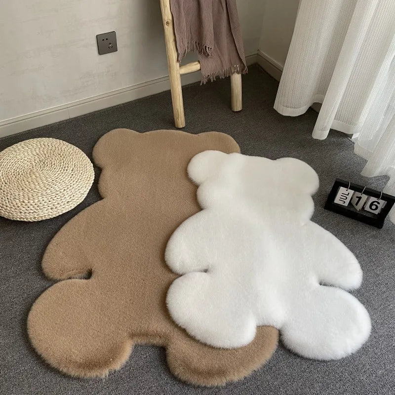 Frendorf | SnugglePaw Teppich in Bärenform | Flauschige Bärenmatte | Kinderzimmer-Deko | Verschiedene Größen