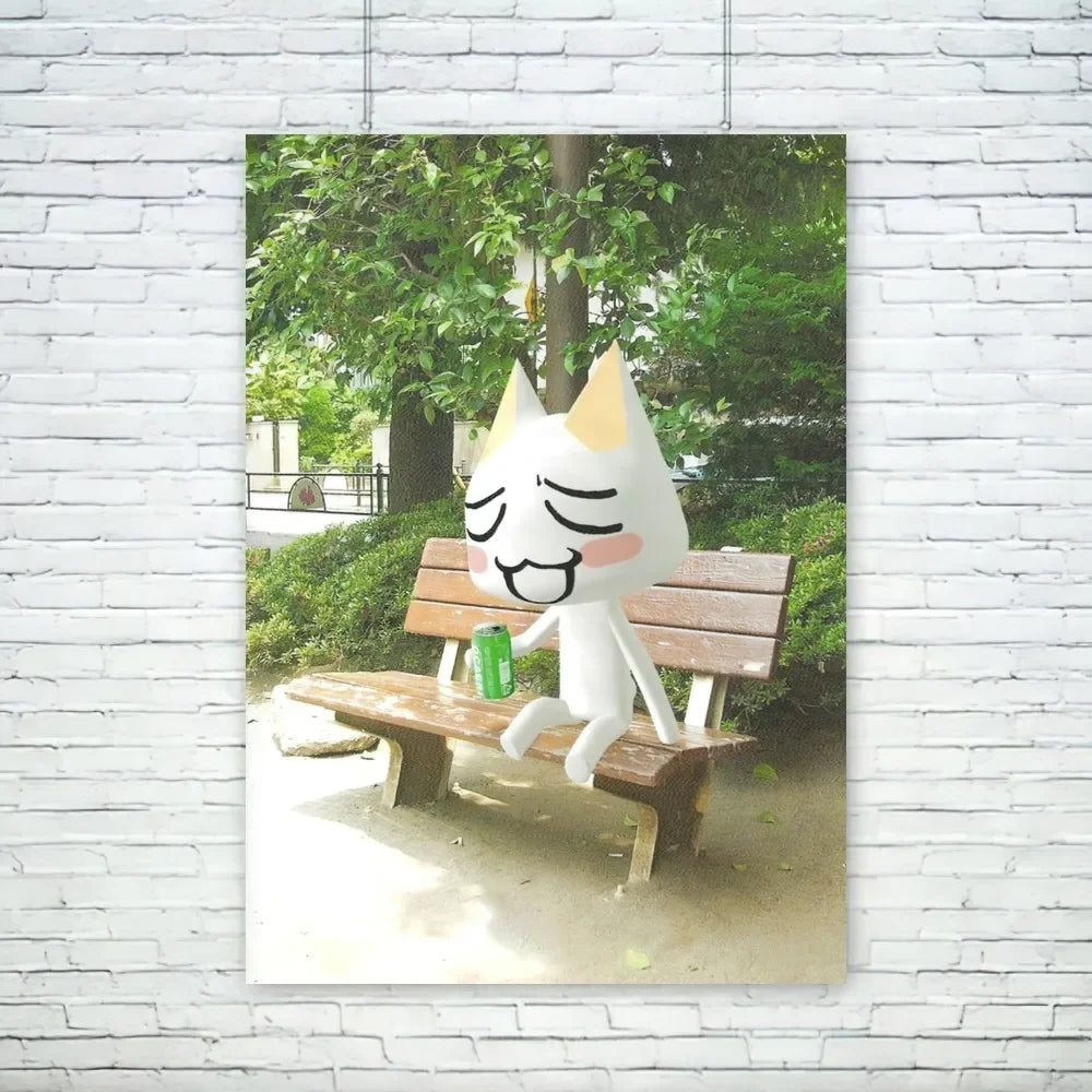 Cartoon Inoue toro Süßer Poster Wandbilder Für Wohnzimmer Herbst Dekor Klein