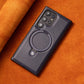 Frendorf | Magnetische Leder Samsung Galaxy Wireless Charging Ringhalter Hülle