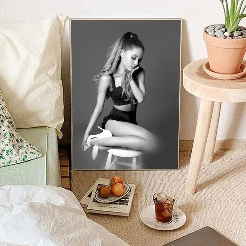 Beliebter Popsänger-Ariana Grande Poster Wandkunst Wohnkultur Zimmerdekor Digitale Malerei Wohnzimmer Restaurant Küchenkunst