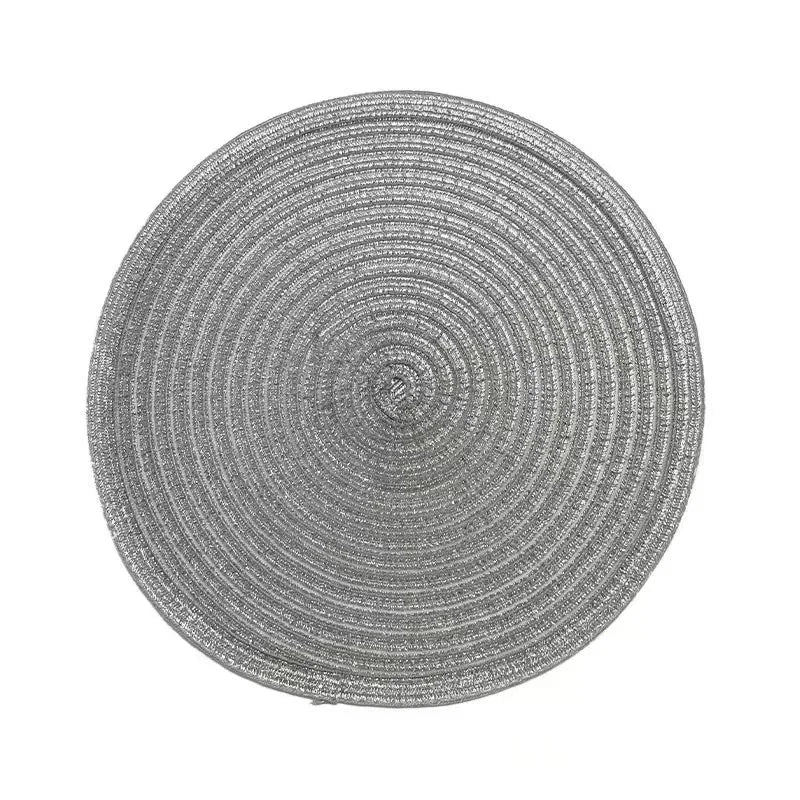 Placemats for Dining Table 1 PC,Heat-Resistant Placemats Stain Resistant Anti-Skid Washable PVC Woven Vinyl Tableware Mat,INS