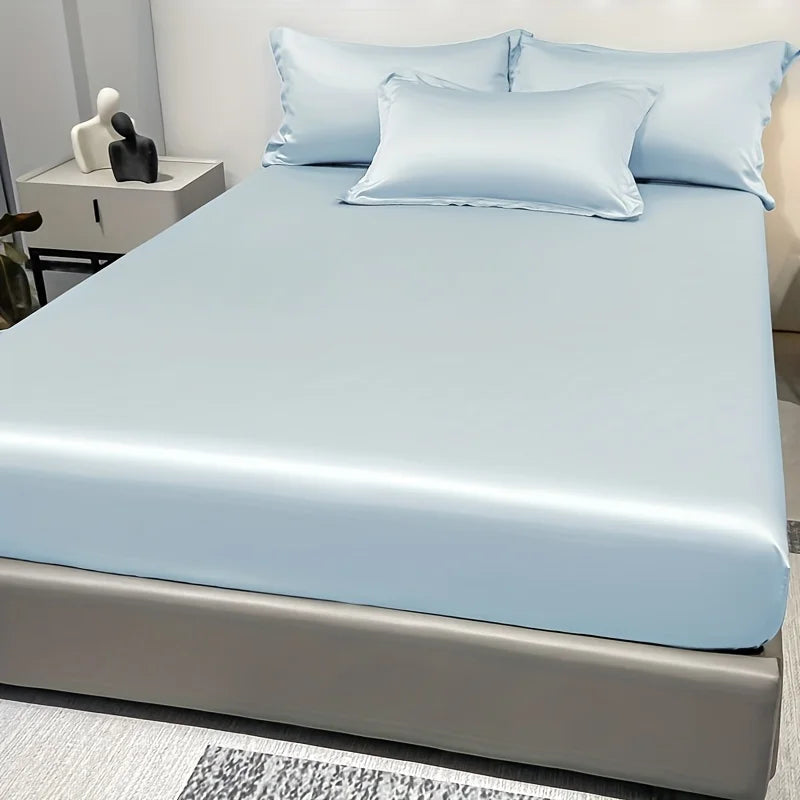 Frendorf | SatinDreams Luxus Spannbettlaken | Seidiges Satin-Bettlaken | Atmungsaktiv & Kühlend | Knitterfrei | Pflegeleicht