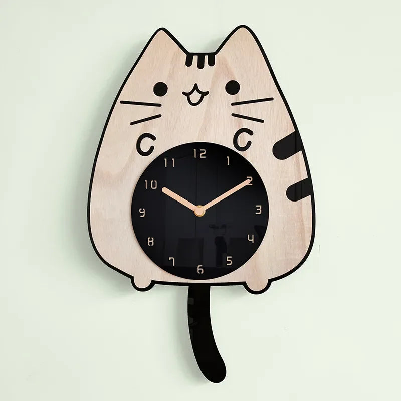 Frendorf | Happy Neugierige Katze Wanduhr