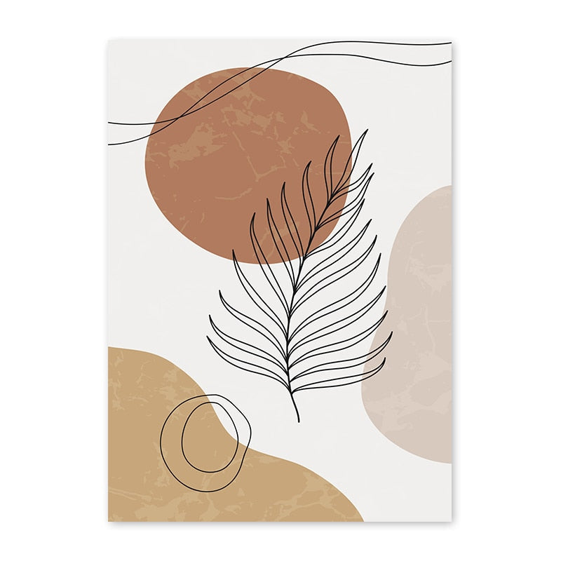 Abstrakte Beige Wandkunst Leinwanddrucke