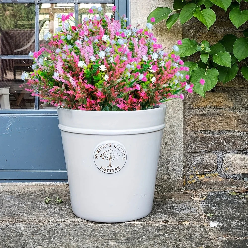 Frendorf | 10PCS Mischfarbe Künstliche Pflanzen – UV-beständige Fake Blumen für Außenpflanzen, Garten und Dekoration für zu Hause