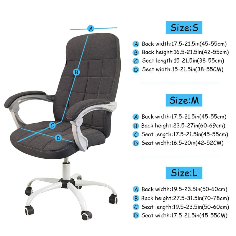 Bürostuhlhülle Anti-Schmutz Jacquard Computer Sitzbezug Abnehmbare Gaming Stuhlbezüge für Wohnzimmer Studium