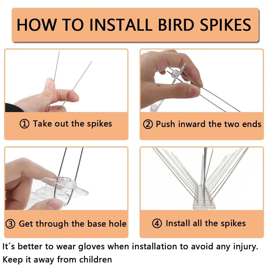 Frendorf | BirdGuard | Taubenabwehr-Spikes | Wetterfest & Flexibel | Tierfreundlich | 12er-Set