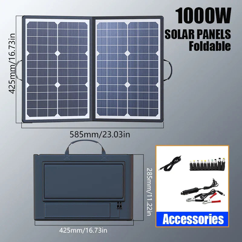 Frendorf | Suncraft ProCharge 1000 | Faltbares Solarpanel | 1000W | MPPT & USB-C Power