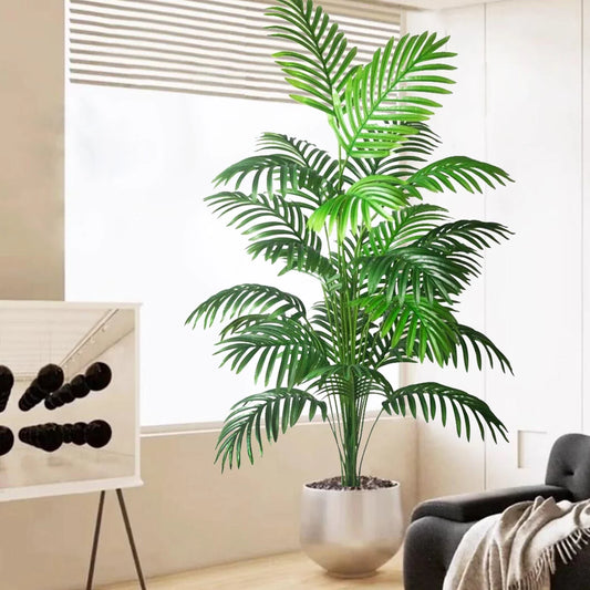 Frendorf | 105cm/41.3in Künstliche Areca Palme – Fake Tropical Gelbe Palme Pflanze für Innen, Zuhause, Büro und Veranstaltungsdeko