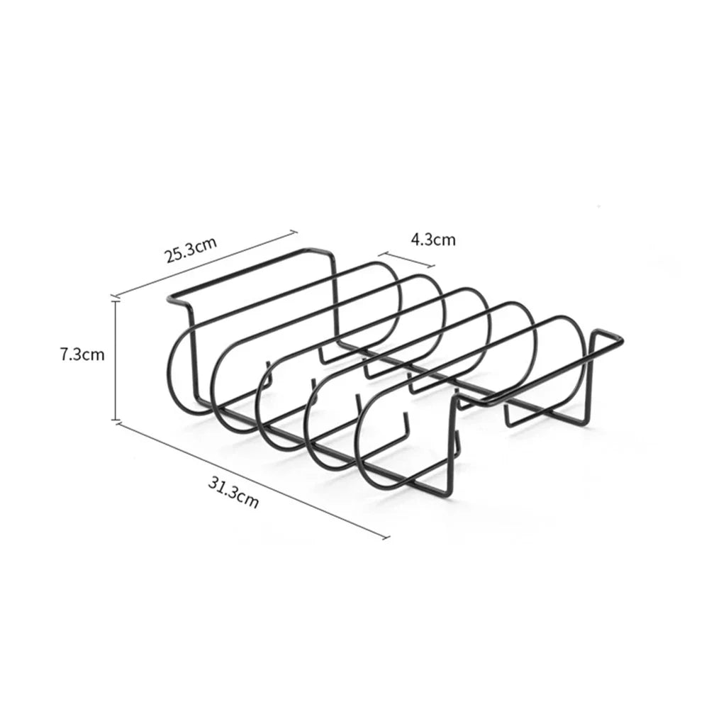 Frendorf | BBQPro Rippchenhalter | Antihaftbeschichtet | Platzsparend | Für Gasgrill & Smoker