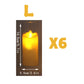 Set aus 6 LED flammenlosen elektrischen Kerzen: Flackernde batteriebetriebene Fake Teelichter aus Acrylglas - Perfekt für Hochzeiten und Weihnachtsdekoration