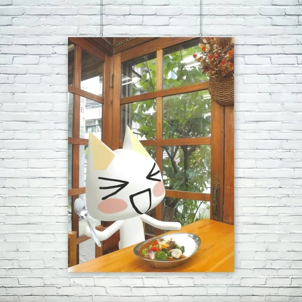 Cartoon Inoue toro Süßer Poster Wandbilder Für Wohnzimmer Herbst Dekor Klein