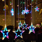 Solar Moon Star Lampe LED Lichterkette Dekoration