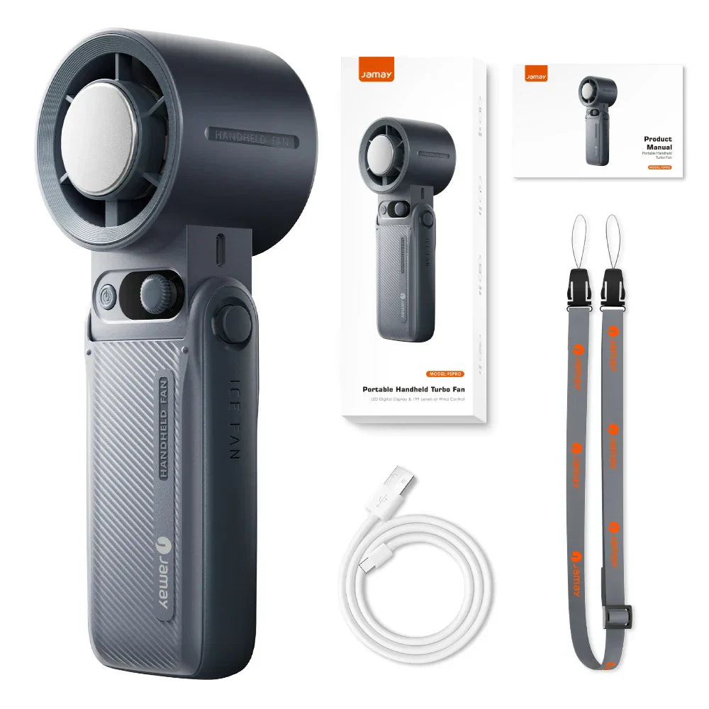 Frendorf | Frozano CoolFlex | 3-in-1 Ventilator | Tragbar & Halsfreundlich | LED-Display | Bis 25 Std Laufzeit