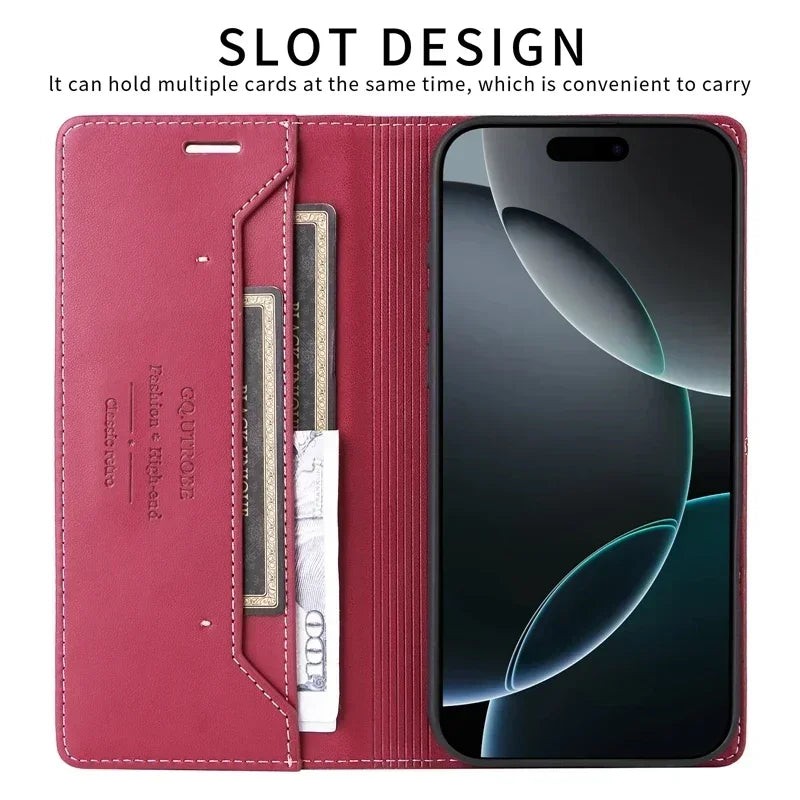 Frendorf | RFID Leder Google Pixel Magnetische Flip Cover Geldbörse Hülle