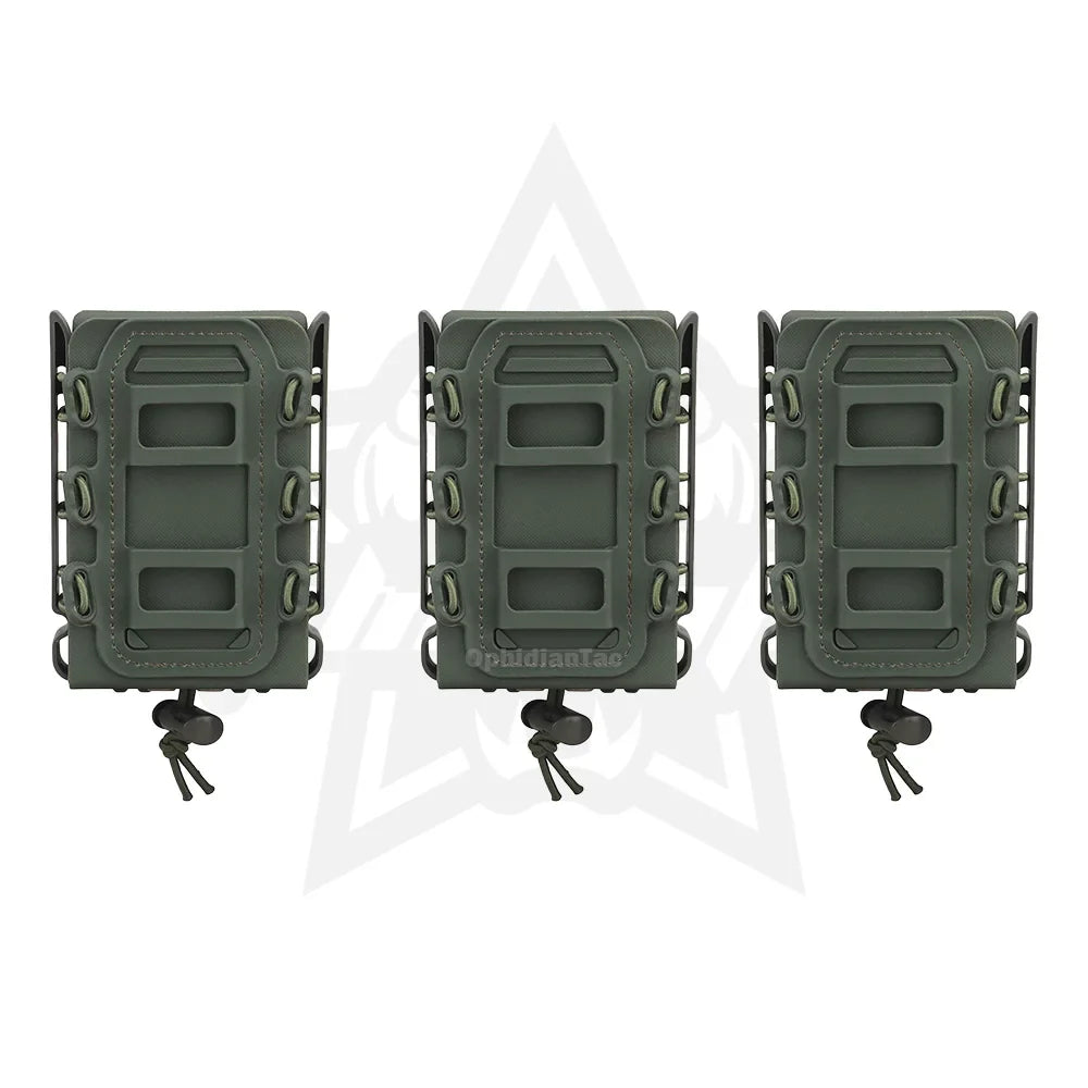 Taktischer Fast Mag Flexibel Molle | 5.56 Magazin Tasche Träger | für AK 74/47 AR M4 | Gewehr Pistolen Magazin Halter | 5.56/7.62 Mag Tasche