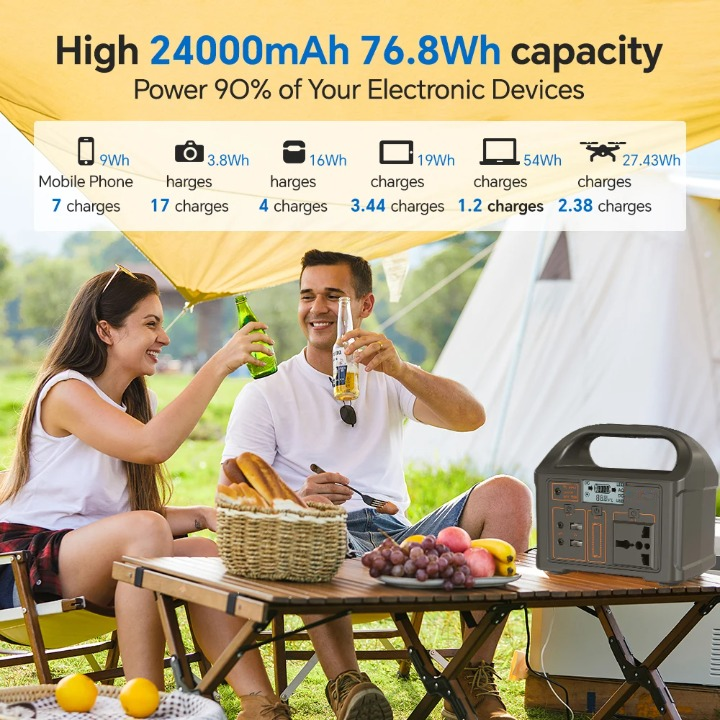 Frendorf | 100W 24.000mAh tragbare Power Station mit LiFePO4-Batterie – PowerGo