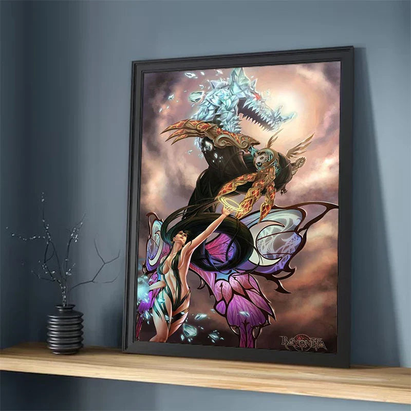 Painting on Canvas Wall Art B-Bayonetta Decorative Pictures for Living Room Decor Home Decoration Interior Paintings Poster the