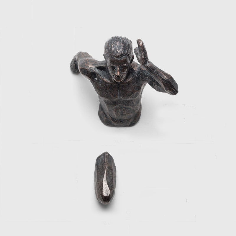 Kreative industrielle Stil Laufskulptur Harz Wohnzimmer Hintergrund Wanddekoration hängende Lauffigur Statue Sportler