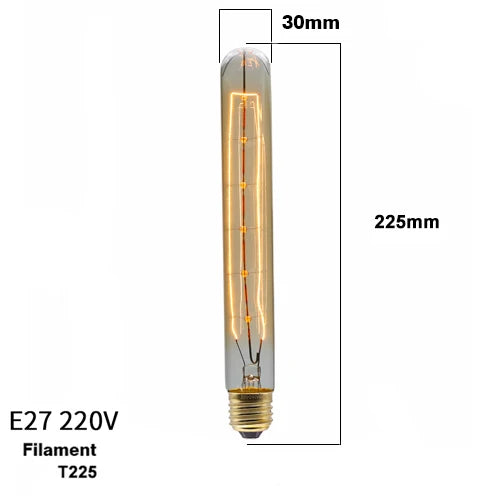 Dimmbar Edison Glühbirne (40W, E27 Sockel) - Vintage Stil Fadenlampe für Retro-Beleuchtung Vintage Edison Lampe Retro Licht