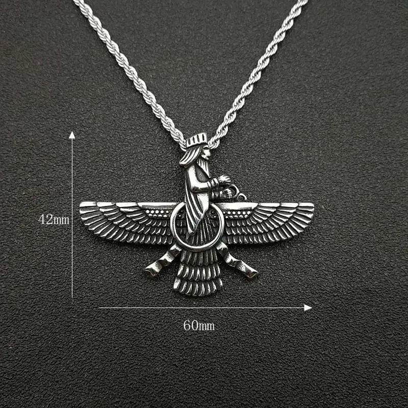 Zoroastrische Faravahar / Ahura Mazda Anhänger Halsketten