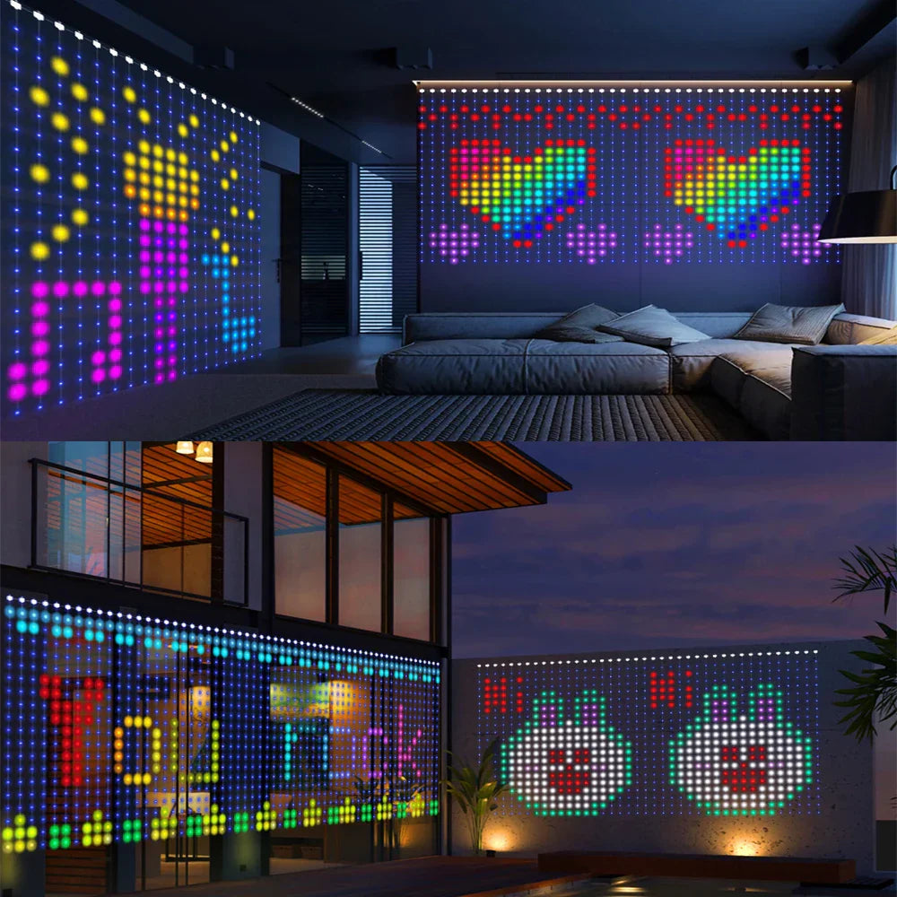 Frendorf | Musikalische RGB Vorhang Girlande LED Fensterlichter