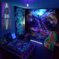 Psychedelischer Pilz Glow Wandteppich