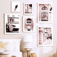 Französischer Luxusladen Mode Nordischer Poster Parfüm Sexy Mädchen Straßenansicht Wandkunst Leinwandmalerei Wandbilder Wohnzimmer Dekor