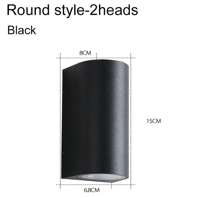 Frendorf | LED Wandleuchte – Außen wasserdicht IP65 Veranda- und Gartenwandleuchte, Innen Schlafzimmer Nachttischbeleuchtung, Aluminium Auf- und Ab-Lampe