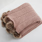 Frendorf | HeartKnit Kuscheldecke aus Chenille | Strickdesign | Für Bett & Sofa | Weich & Gemütlich
