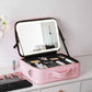 Frendorf | Reise Kosmetiktasche LED Spiegel Make-up Tasche