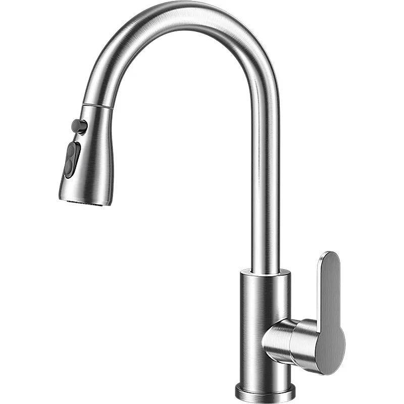 Frendorf | Küchenarmatur mit ausziehbarem Auslauf – Gebürstetes Nickel