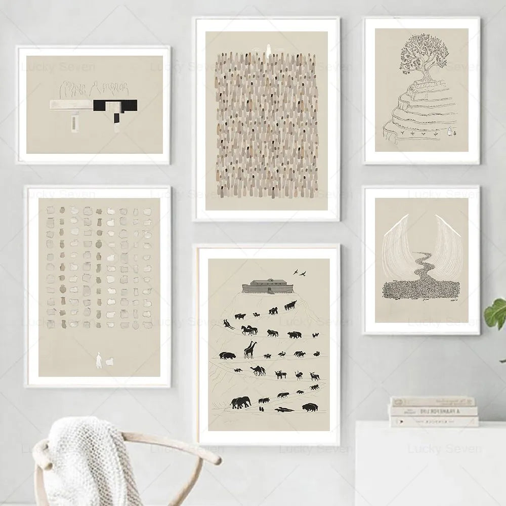 Jesus speiste 5000 Minimalistische Wandkunst