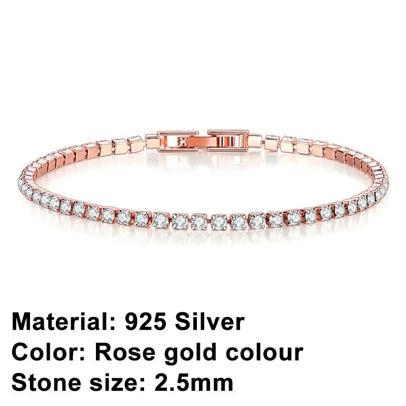 Frendorf | Tennis-Armband – Glänzen Sie mit Attitüde: Eleganz aus Sterlingsilber und Hip-Hop-Flair!