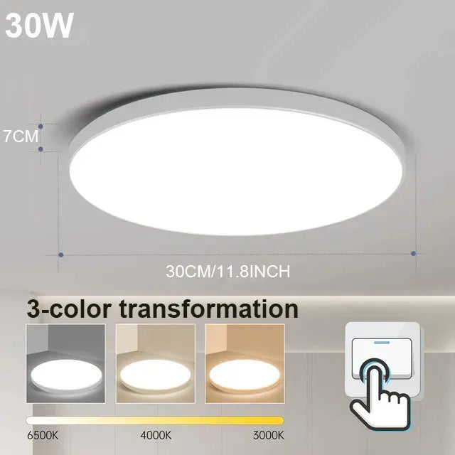 Frendorf | Moderne LED-Deckenlampe – 18W/30W/40W/72W Runde Deckenleuchte für Wohnzimmer, Schlafzimmer, Küche und Badezimmer