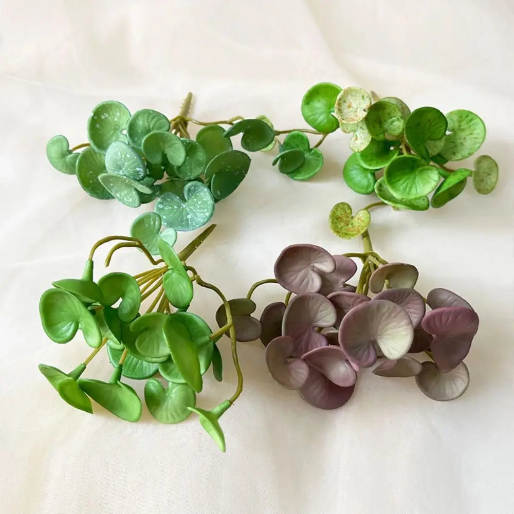 Frendorf | Weiche Kleber Künstliche Grüne Kupfer Münzgras – Kunstpflanze Wanddeko für Zuhause & Büro