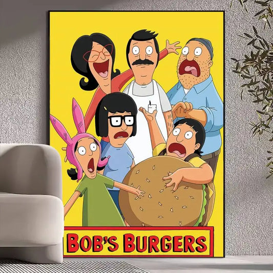 Cartoon Burgers Bobs POSTER Drucke Wandbilder Wohnzimmer Heimdekoration Klein