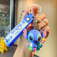 Anime Disney Schlüsselanhänger - Süßer Mickey Mouse, Minnie, Lilo und Stitch Cartoon Schlüsselring, Ornament und Autoanhänger, Perfekte Geschenke für Kinder