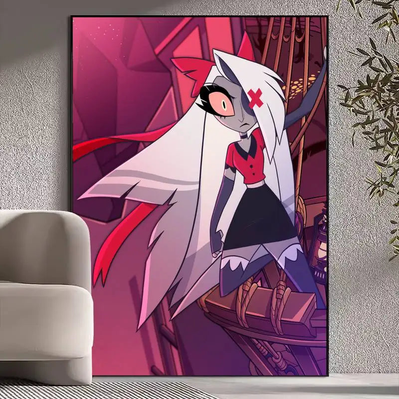 H-Hazbin Hotels Cartoon POSTER Drucke Wandbilder Wohnzimmer Heimdekoration Klein