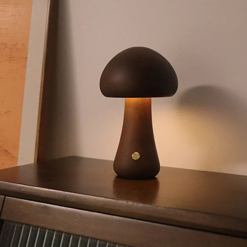 in Pilzform - Charmante Tischlampe mit sanftem Licht für das Kinderzimmer & Schlafzimmer