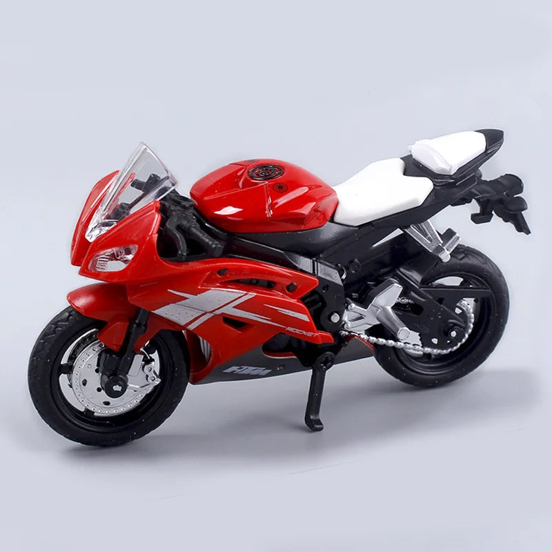1:18 Maßstab Yamaha R6 Legierungsroller Sportbike Figuren Diecasts Kinder Spielzeug Motorrad Rennmodell Nachbildungen Sammlergeschenk für Jungen