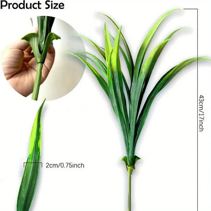 Frendorf | 10PCS Simulierte Chlorophytum Künstliche Pflanzen – Faux Bostonfarn Büsche mit Kunststoffblättern für die Dekoration im Außenbereich