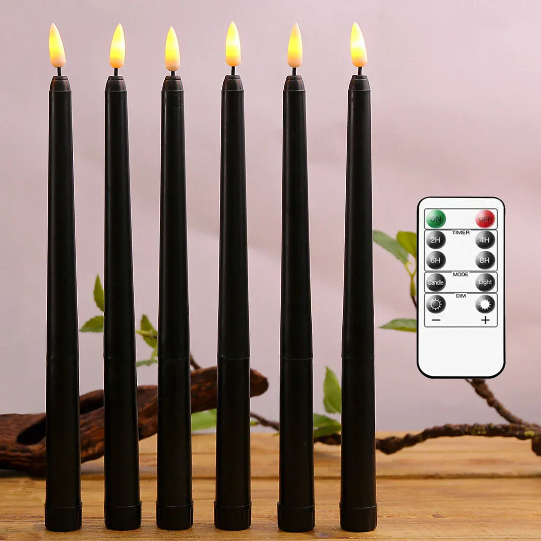 Frendorf - Schwarze LED-Teelichter ohne Flamme mit Fernbedienung für eine unvergessliche Atmosphäre