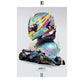 FI Formel 1 Rennhelm 2023 Saison Meisterschaft Team Bewegung Wandkunst Leinwandbild Nordisches Poster Wohnzimmer Dekor