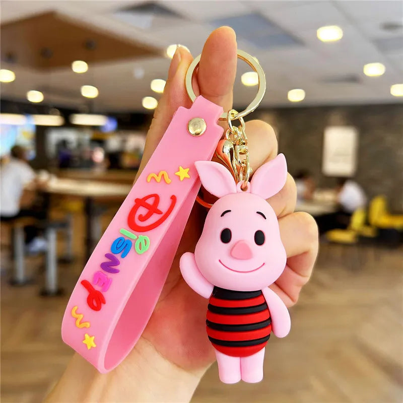 Anime Disney Schlüsselanhänger - Süßer Mickey Mouse, Minnie, Lilo und Stitch Cartoon Schlüsselring, Ornament und Autoanhänger, Perfekte Geschenke für Kinder