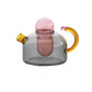Kontrastierende Farbe Glas Teeset