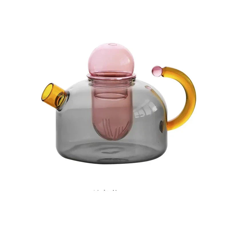 Kontrastierende Farbe Glas Teeset