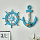 Frendorf | 2PCS Nautische Schiffsrad und Anker Wanddeko