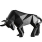 YuryFvna Morden Geometrische Stier-Statue, Ornament, Café, Rinderskulpturen, Tierfiguren, abstrakte Hotel-Heimdekoration