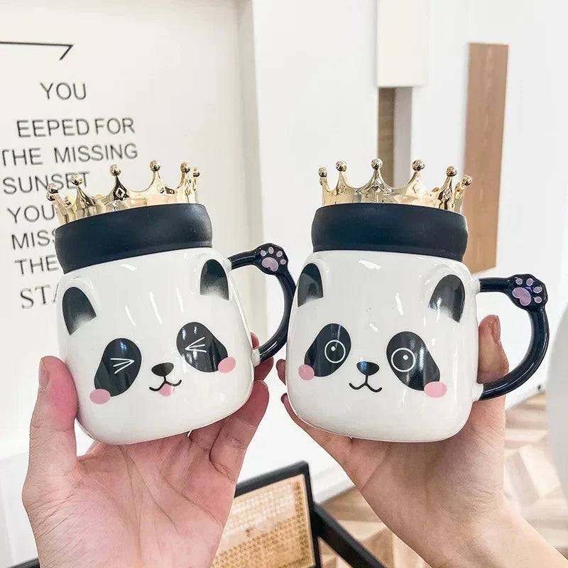 Frendorf | CupBuddy Niedliche Cartoon-Keramiktasse | Kaffeetasse & Milchteebecher | Frühstückstasse als Geschenkidee & Trinkgeschirr
